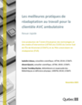 Les meilleures pratiques de réadaptation au travail pour la clientèle AVC ambulatoire : revue rapide